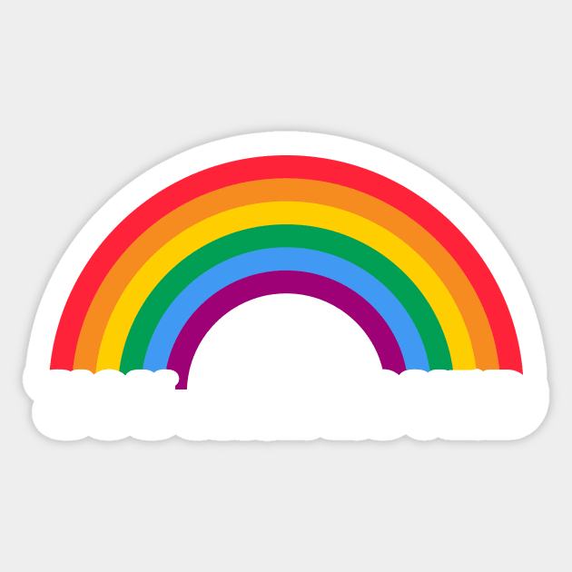 Colorful Rainbow Flag You Are Loved Design Sticker by SusanaDesigns